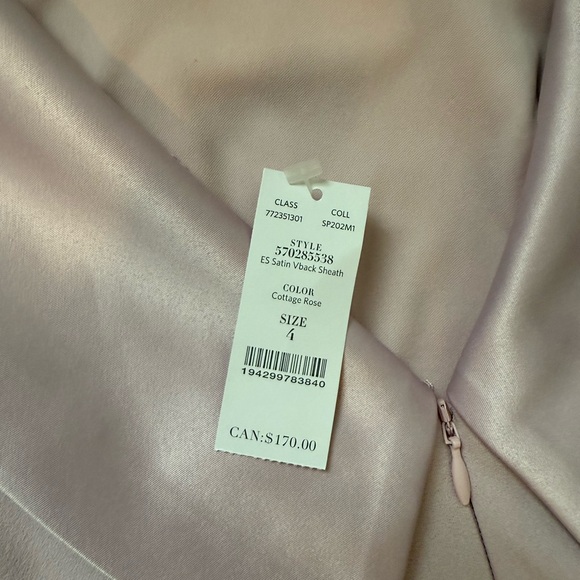 White House Black Market NWT Satin-Collar Sheath Dress Size 4 - Picture 6 of 8